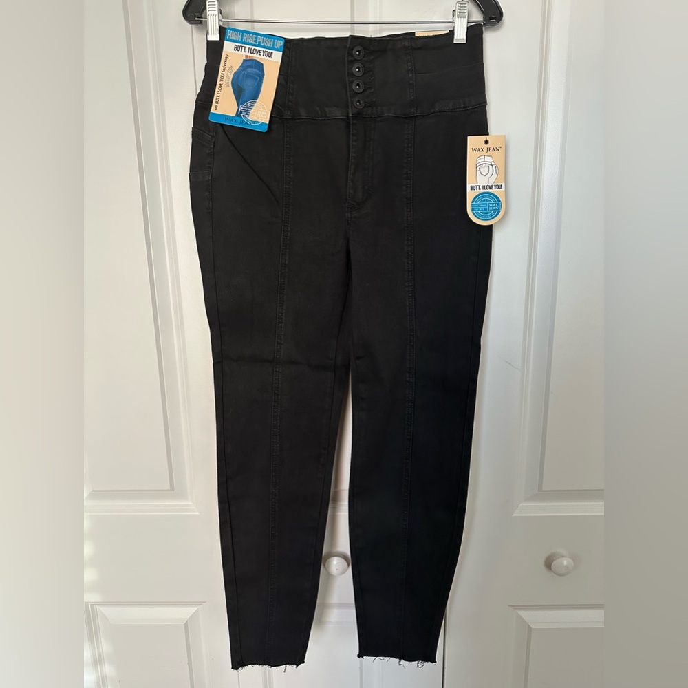High-Waisted Black Jeans